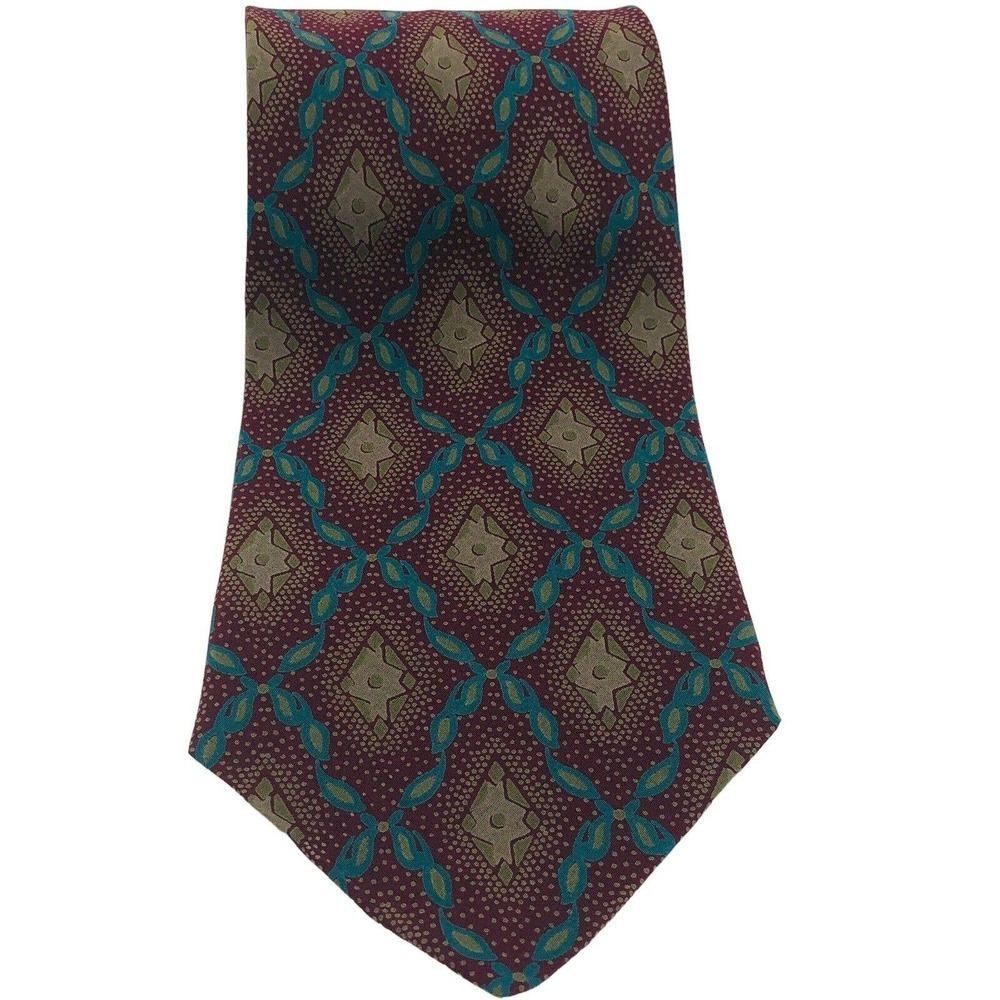 Giorgio Armani Geometric 100% Silk Men’s Designer Multicolored Tie 59” X 3.5”